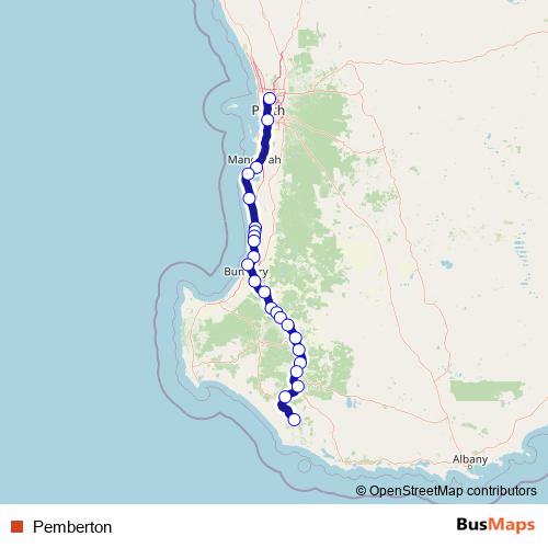 Pemberton bus Line Map