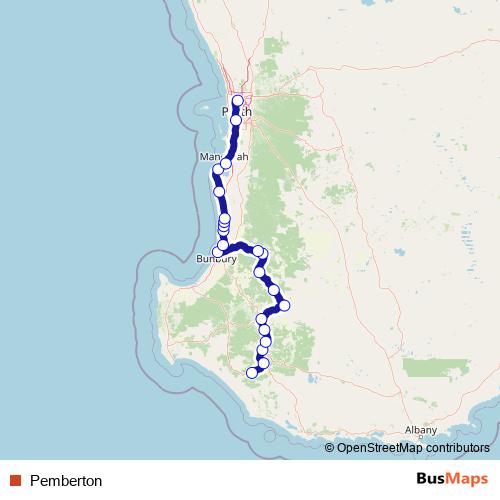 Pemberton bus Line Map