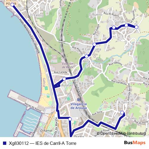 Xg830112 bus Line Map
