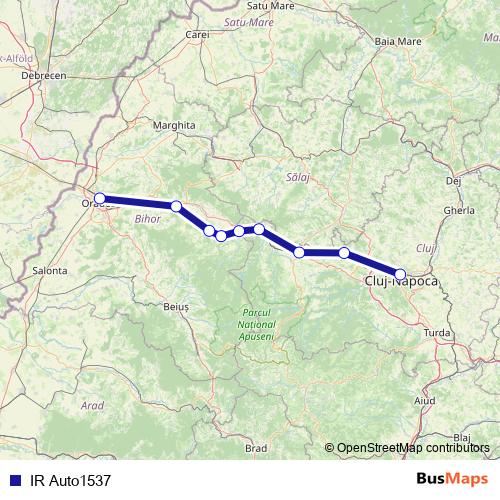 IR Auto1537 bus Line Map