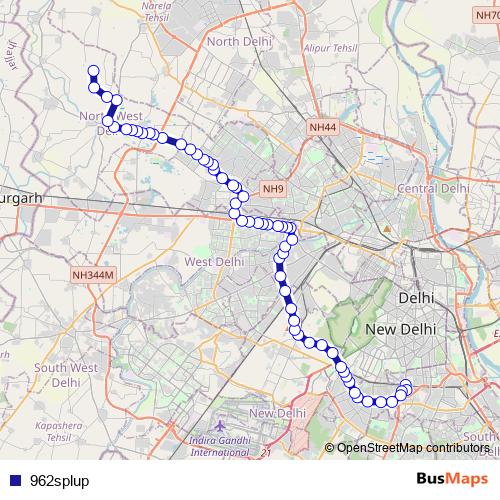 962splup bus Line Map