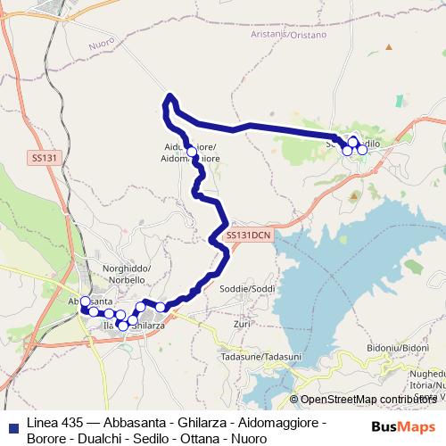 Linea 435 bus Line Map