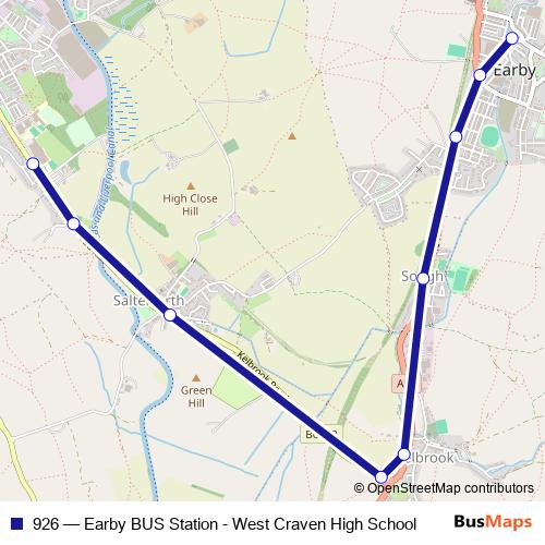 926 bus Line Map