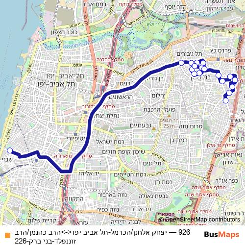 926 bus Line Map