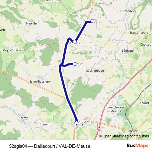 52sgla04 bus Line Map