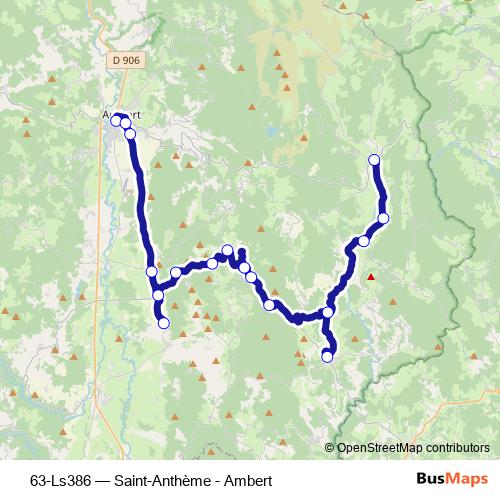 63-Ls386 bus Line Map