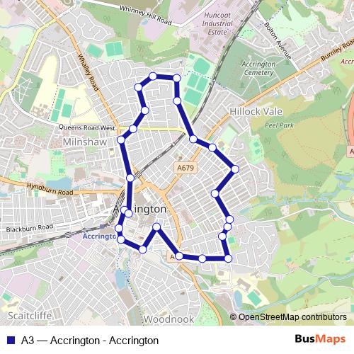 A3 bus Line Map
