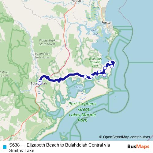 S638 bus Line Map