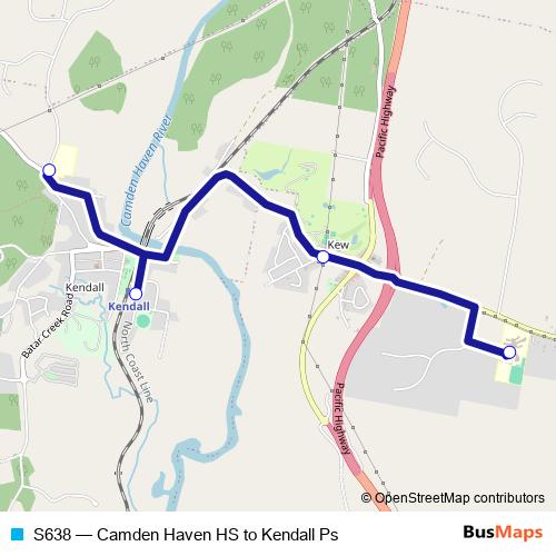 S638 bus Line Map
