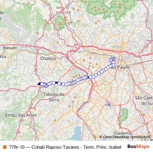778r-10 bus Line Map