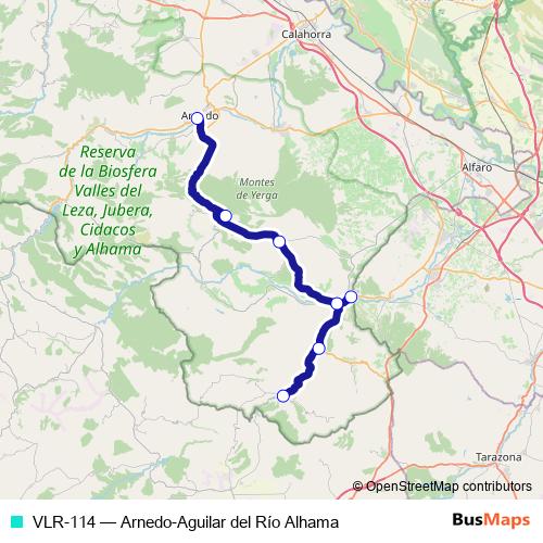 VLR-114 bus Line Map