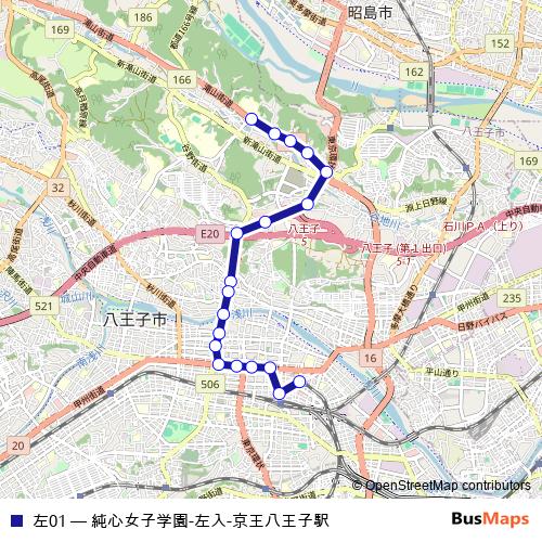左01 bus Line Map
