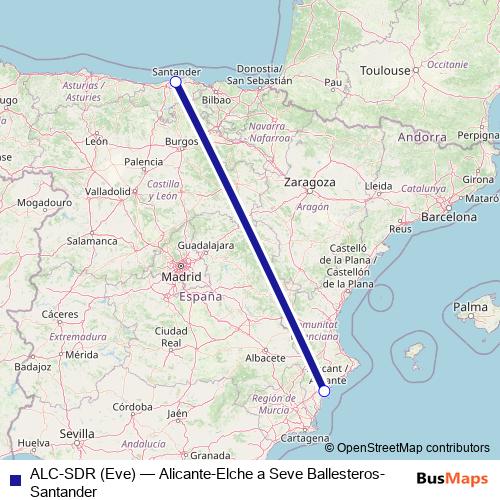 ALC-SDR (Eve) air Line Map