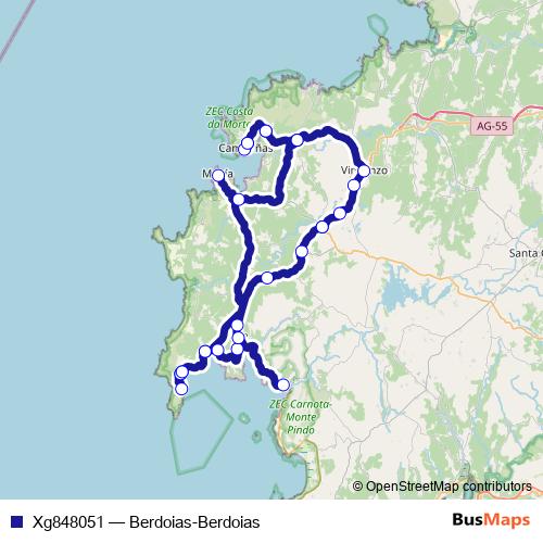 Xg848051 bus Line Map