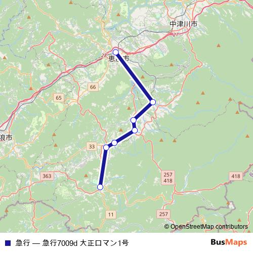 急行 rail Line Map