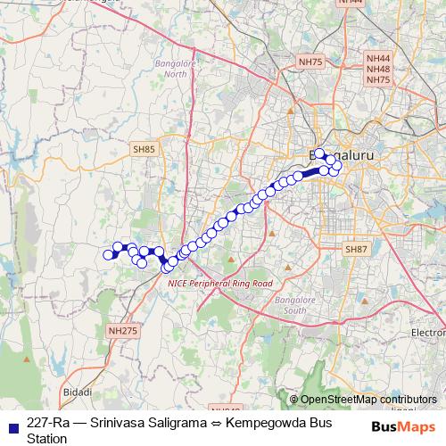 227-Ra bus Line Map
