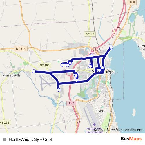 North-West City - Ccpt bus Line Map