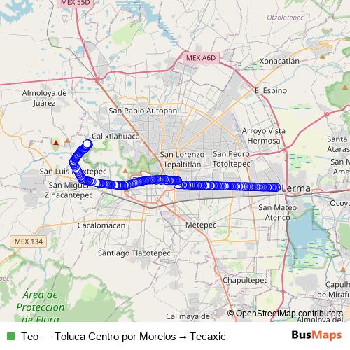 Teo bus Line Map