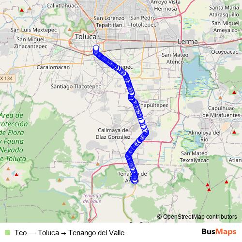 Teo bus Line Map