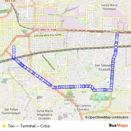 Teo bus Line Map