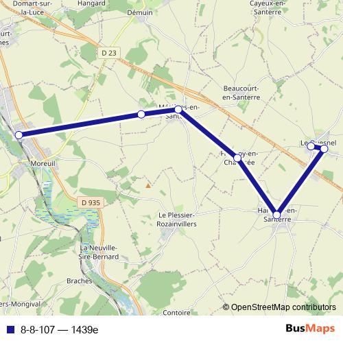 8-8-107 bus Line Map