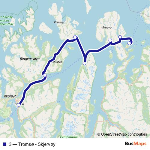 3 ferry Line Map
