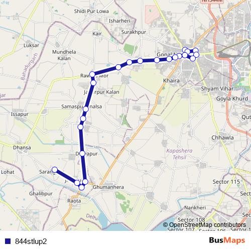 844stlup2 bus Line Map