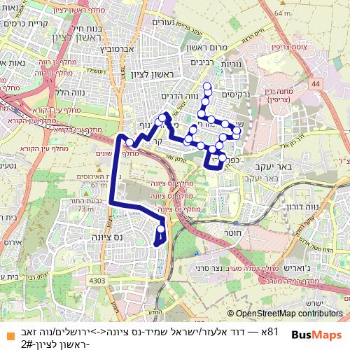 81א bus Line Map