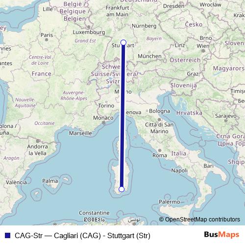 CAG-Str air Line Map