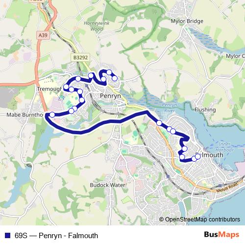 69S bus Line Map