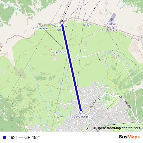 1921 cable-car Line Map