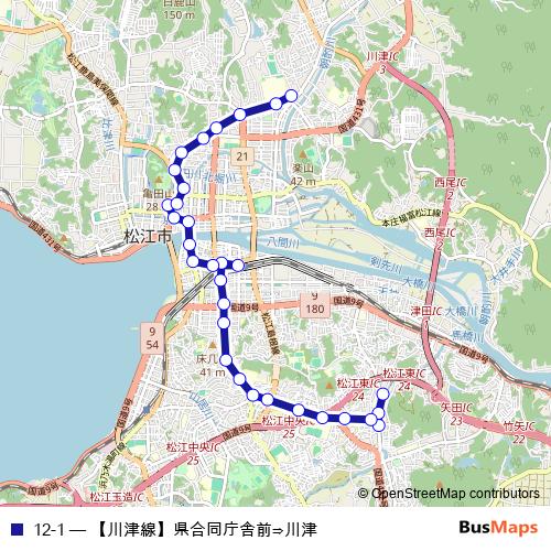 12-1 bus Line Map