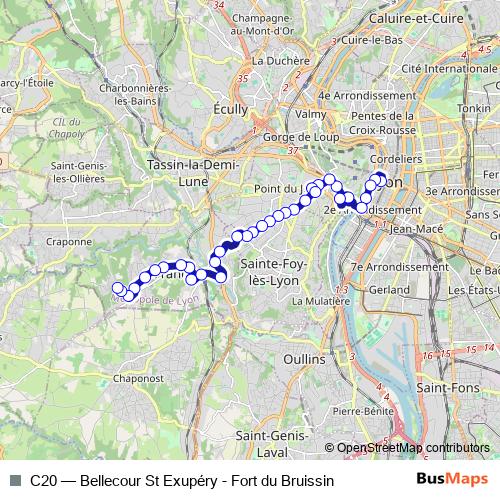 C20 trolleybus Line Map