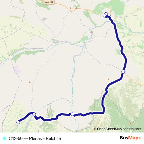 C12-50 bus Line Map