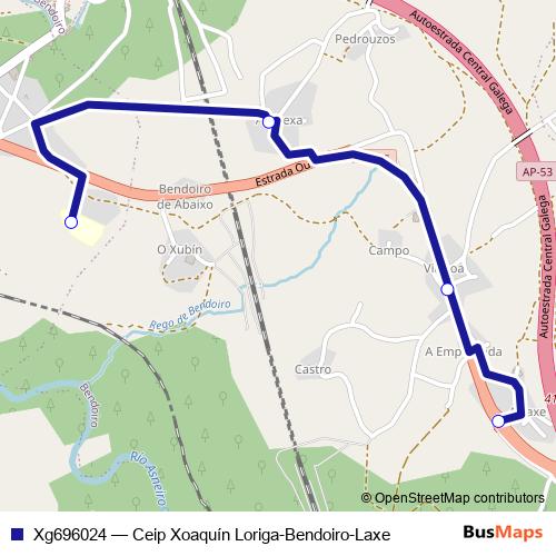 Xg696024 bus Line Map