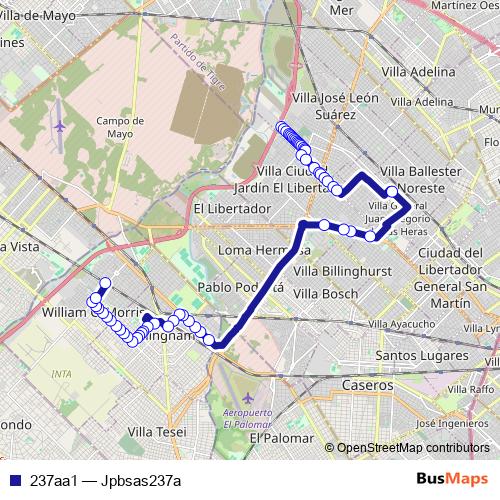 237aa1 bus Line Map