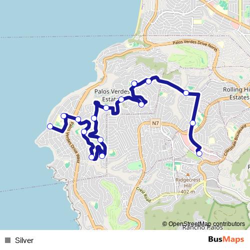 Silver bus Line Map