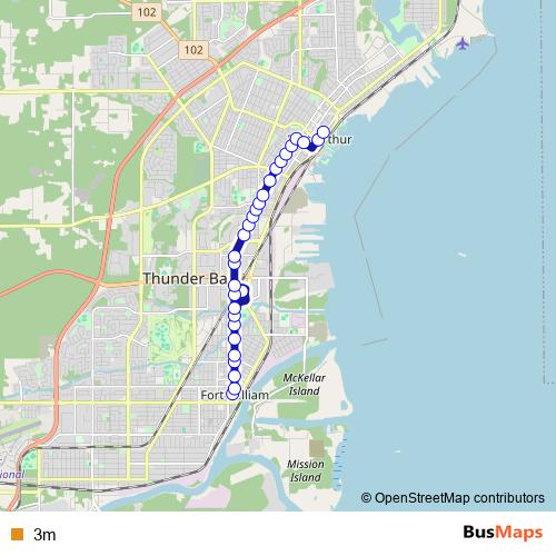 3m bus Line Map