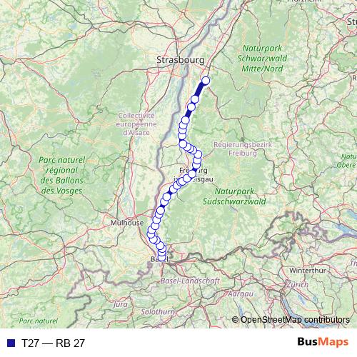 T27 rail Line Map
