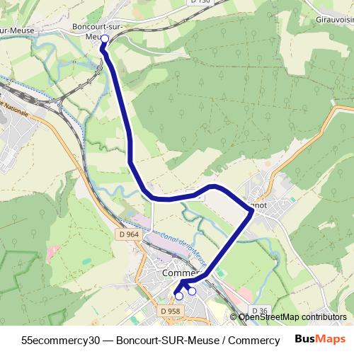 55ecommercy30 bus Line Map