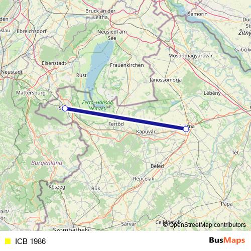 ICB 1986 bus Line Map