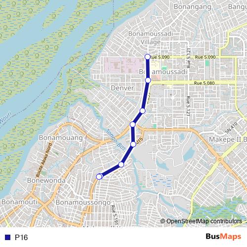 P16 bus Line Map