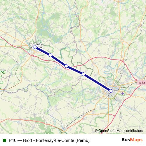P16 bus Line Map
