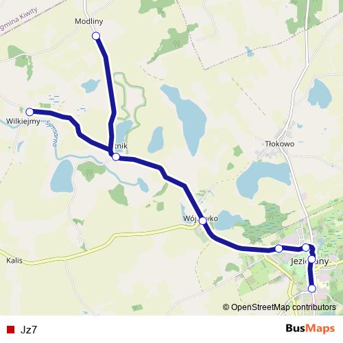 Jz7 bus Line Map