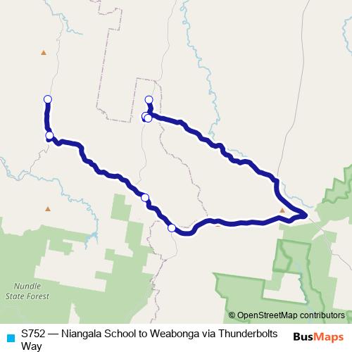 S752 bus Line Map
