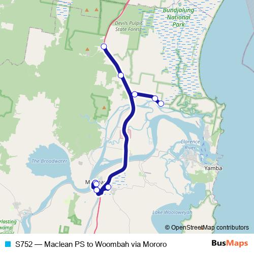 S752 bus Line Map