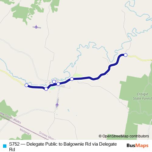S752 bus Line Map