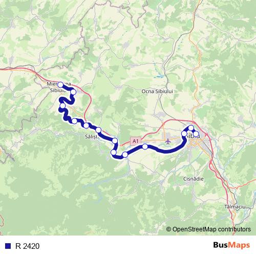 R 2420 rail Line Map