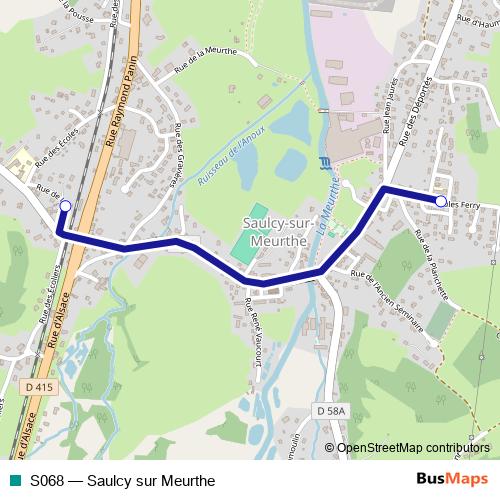 S068 bus Line Map