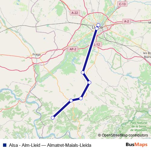 Alsa - Alm-Lleid bus Line Map
